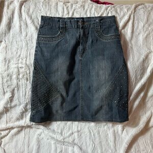 Design by ImpressionDenim Skirt with Studded Details